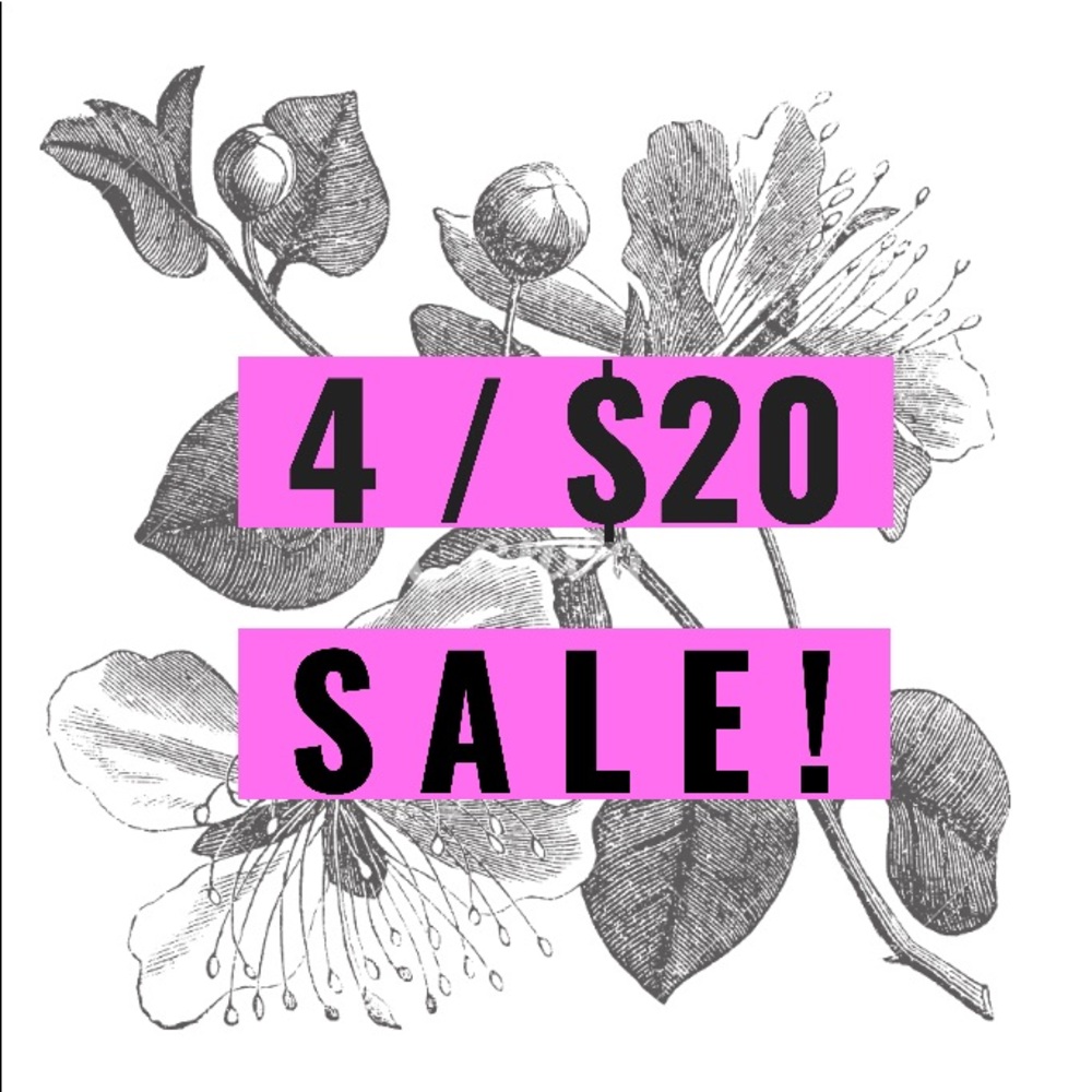 4 items for $20 sale!!!